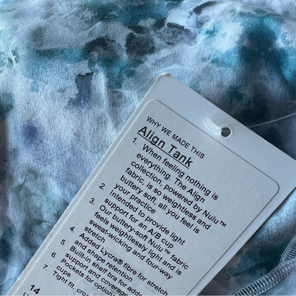 NWT Lululemon Align NULU Tank Sport Bra Kaleidofloral Multi Size 14 NWT - Picture 2 of 10